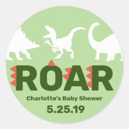 Moderne Dinosaur ROAR Baby shower Sticker