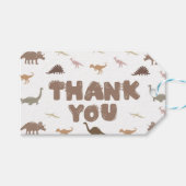 Moderne Dinosaurus Bedankt Feest Favoriet Labels Cadeaulabel (Voorkant (Horizontaal))