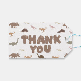 Moderne Dinosaurus Bedankt Feest Favoriet Labels Cadeaulabel