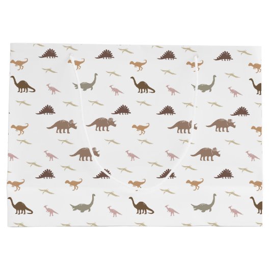 Moderne Dinosaurus Gift Bag - Groot Groot Cadeauzakje (Achterkant)