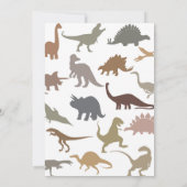Moderne Dinosaurus Jurassic Verjaardagsfeestje min Kaart (Achterkant)
