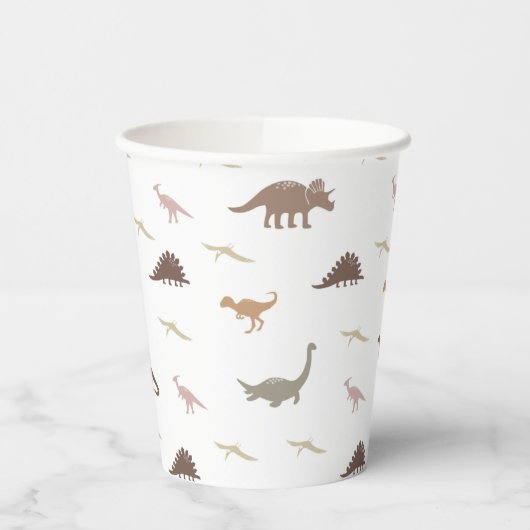Moderne Dinosaurus Papieren Kopjes Papieren Bekers (Links)