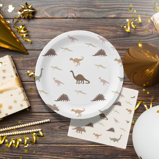 Moderne Dinosaurus Party Borden Papieren Bordje