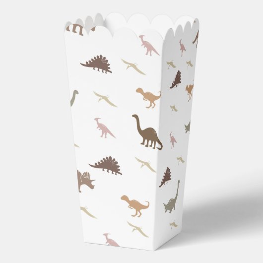 Moderne Dinosaurus Popcorn Box Bedankdoosjes (Achterkant)
