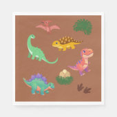 Moderne Dinosaurus Servetten – T-Rex & Vrienden - (Voorkant)