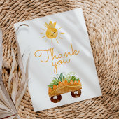 Moderne Dinosaurus Wit Baby shower Dank u Kaart