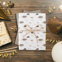 Moderne Dinosaurus Wrapping Paper Set