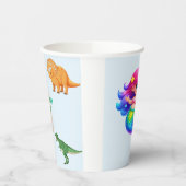 Moderne Dinosaurus zeemeermin Verjaardagsfeest Papieren Bekers (Links)