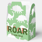 Moderne dinosaurussen ROAR Baby shower Bedankdoosjes (Geopend)