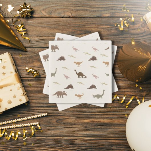 Moderne dinosaurusservetten servet