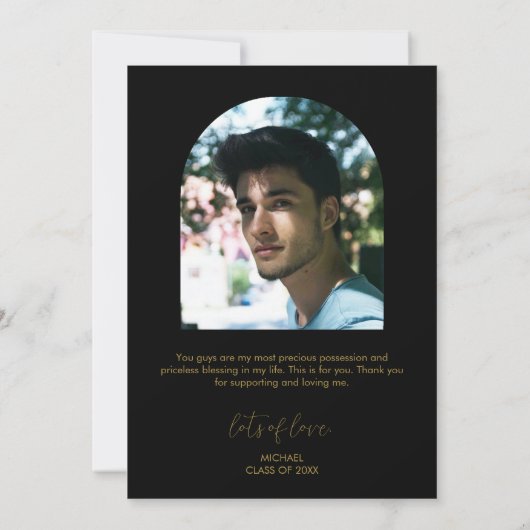 Moderne diploma 2 foto boog bedankt (Achterkant)