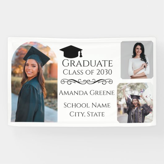 Moderne diploma foto collage banner (Horizontaal)