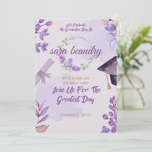 moderne diploma kaart (Staand voorkant)