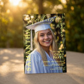 Moderne diploma-uitnodiging met foto voor eindexam kaart