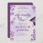 moderne diploma-uitnodigingskaart kaart (Voorkant / Achterkant)