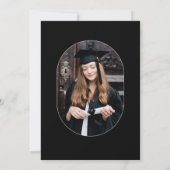 Moderne diploma uitnodigingskaart kaart (Achterkant)