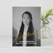 Moderne diploma-uitreiking twee foto's - Aankondig Kaart (Staand voorkant)