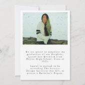 Moderne diploma-uitreiking twee foto's - Aankondig Kaart (Achterkant)