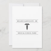 Moderne diploma-uitreiking van verpleegkundige sch kaart (Achterkant)