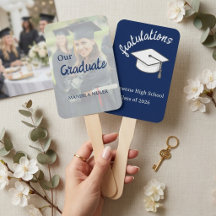 Moderne diploma-uitreikingsfeest handventilator -