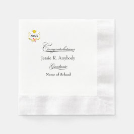 Moderne diploma-uitreikingsfeest papieren servet