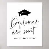 Moderne diploma's zijn Sweet GraduPartij Sign Poster (Voorkant)