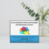 Moderne Direct Mail voor de marketing van onroeren Briefkaart (Staand voorkant)