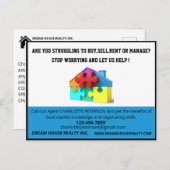 Moderne Direct Mail voor de marketing van onroeren Briefkaart (Voorkant / Achterkant)