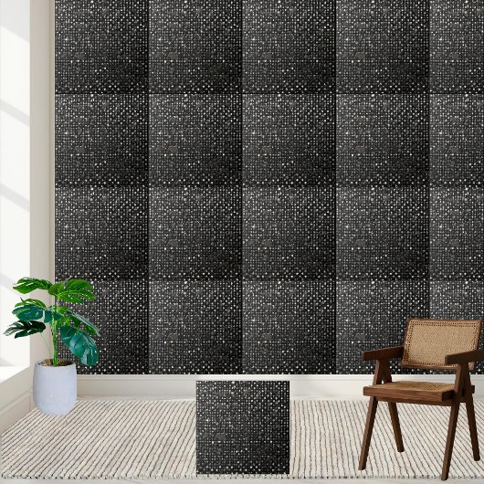 Moderne Dirty Black White Particle Vloerwand Tegeltje