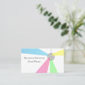 Moderne Disco Ball Pastel Strobe Lights Gebeurteni Visitekaartje (Staand voorkant)