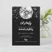 Moderne Disco Ball verjaardagsfeestje Kaart (Staand voorkant)