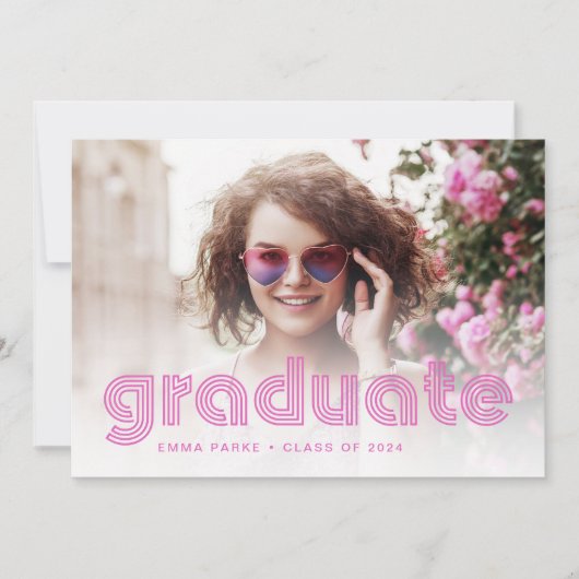 Moderne disco typografie en foto | Partij Afstudee Aankondiging (Voorkant)