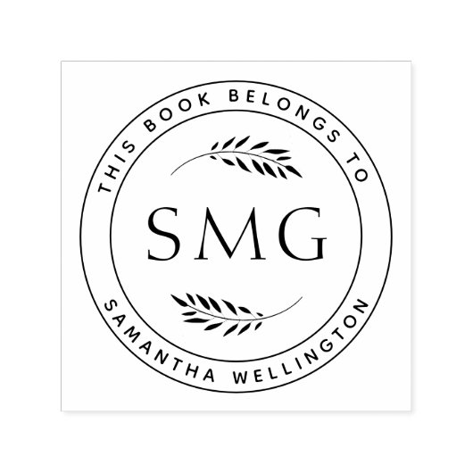 Moderne dit boek behoort tot monogram boekje  zelfinktende stempel (Design)