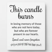 Moderne dit kaarsgebaar brandt bruiloft fotoplaat (Voorkant)