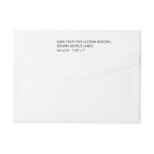 Moderne DIY 24x Aangepast Wedding Return Adres (Achterkant)