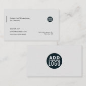 Moderne DIY Company Logo Simple Visitekaartje (Voorkant / Achterkant)