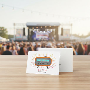 Moderne DJ- en festivalorganisatorkaart met QR-cod Visitekaartje