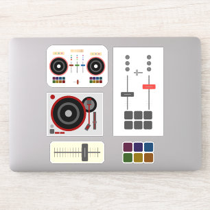 Moderne DJ Music Laptop Sticker