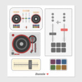 Moderne DJ Music Laptop Sticker (Vel)