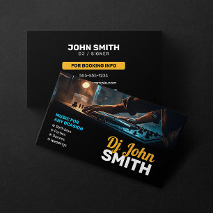 Moderne DJ-muziekproducent DJs-ontwerper songwrite Visitekaartje