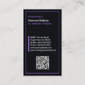 Moderne DJ Platenspeler Visitekaartje (Achterkant)