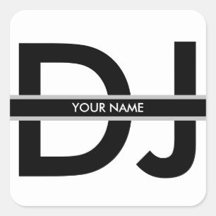 Moderne DJ-Sticker Vierkante Sticker