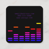 Moderne DJ-stijl zwarte disco-stijl Vierkante Visitekaartje (Achterkant)