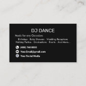 Moderne DJ Visitekaartje (Achterkant)