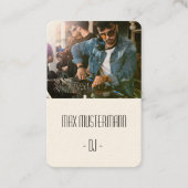 Moderne DJ Visitenkarte mit eigenem Foto Visitekaartje (Voorkant)