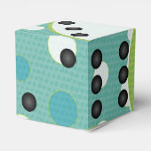 Moderne dobbelstenen of sterven bruiloft gunst doo bedankdoosjes (Achterkant)