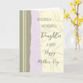 Moderne Dochter Gelukkige Moederdag Kaart (Gele Bloem)