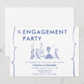 moderne doedel | grillige verlovingsgroep kaart (Voorkant / Achterkant)