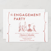 moderne doedel | grillige verlovingsgroep kaart (Voorkant / Achterkant)