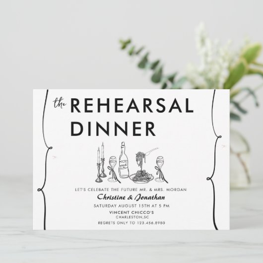 moderne doedel | Italiaans eten | repetitiediner Kaart (Staand voorkant)